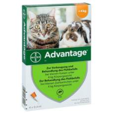 Advantage 40 10% 4x0,4ml pro malé kočky a králíky
