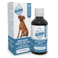 Ušní lihové kapky očista pro psy TOPVET 50ml