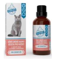 Ušní lihové kapky očista pro kočky TOPVET 50ml