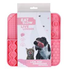 Eat Slow Live Longer lízací podložka Dimensions Rectangle růžová