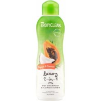  Tropiclean Šampon 2 in 1 papaja a kokos 355 ml