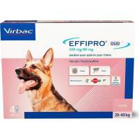Effipro DUO Dog XL 402/120 mg – antiparazitní spot-on pro psy 40–60 kg, 4× 4,02 ml