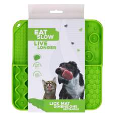 Eat Slow Live Longer lízací podložka Dimensions Rectangle zelená