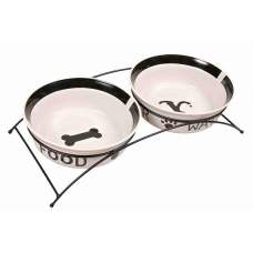Set keramických misek se stojánkem, 2x2.6l, 25cm, 54x12x24cm