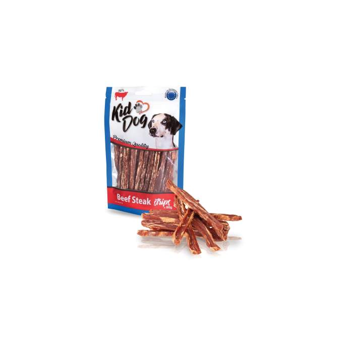 KIDDOG Hovězí steak v proužku 80 g
