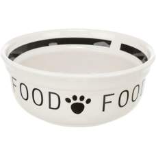 Keramická miska FOOD, bílá/černá, 1.6l/20cm