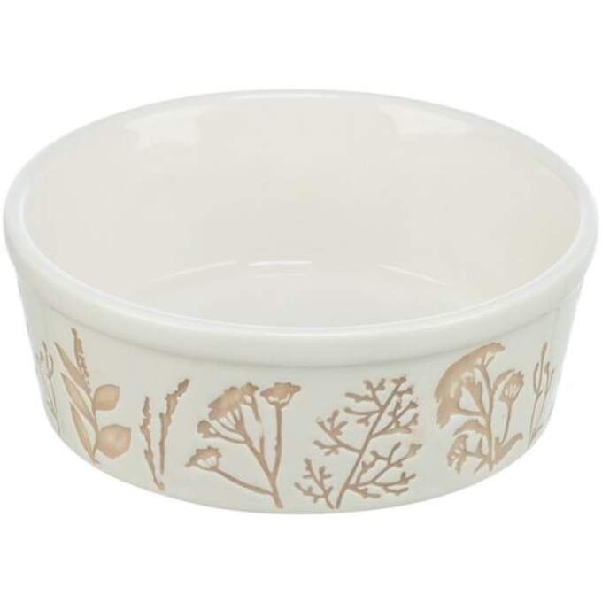 Keramická miska s texturovaným motivem, bílá/šedobéžová, 0.3l, 12cm