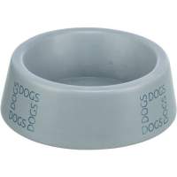 Keramická miska pro psy s nápisem DOGS, šedomodrá, 0,4l, 16cm