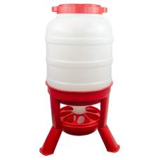 GAUN krmítko pro drůbež s nohami – červené, 40 l