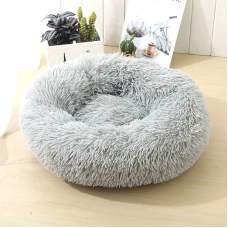 Pelíšek Jofi Donut plyšový L, 60cm, sv.šedá