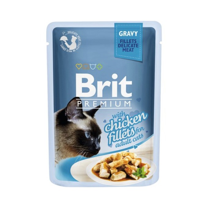 Brit Premium Cat D Fillets in Gravy With Chicken 85g
