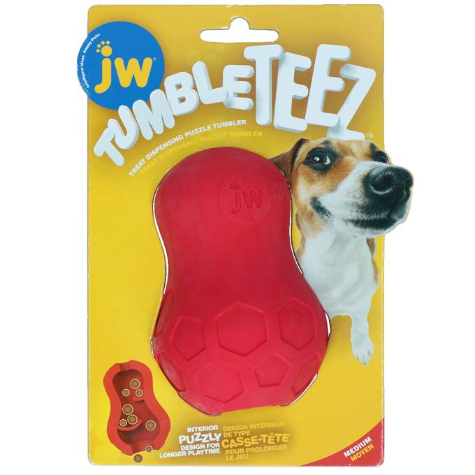 Hračka pro psy - JW Tumble Teez Red - M