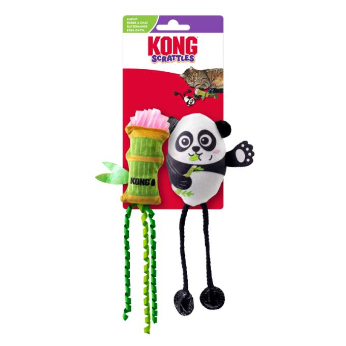 KONG Scrattles Panda 2-pk