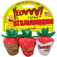 Hračka pro kočky - Yeowww! Strawberry 3-pack