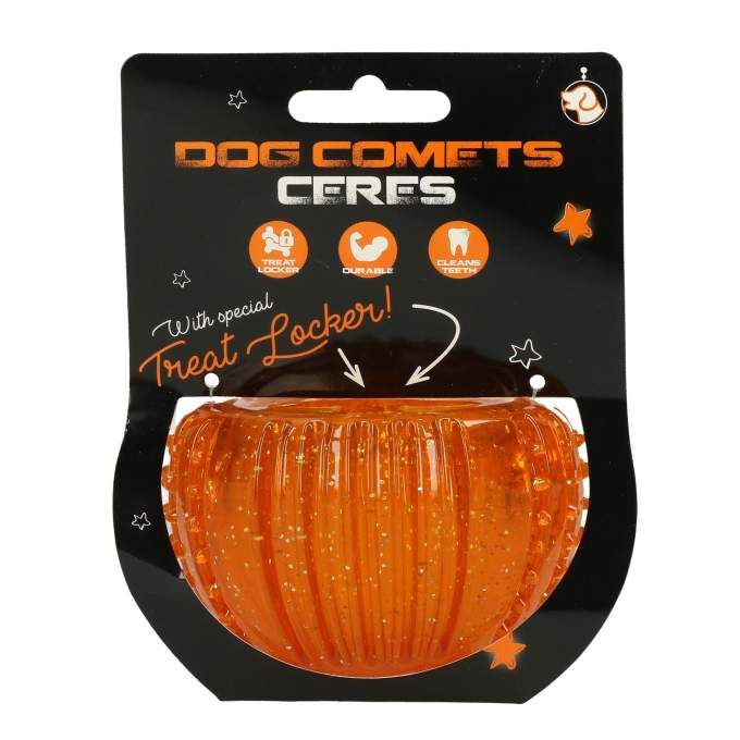 Hračka pro psy - Dog Comets Treat Locker Orange