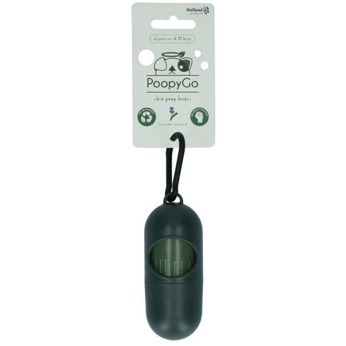 Vodítka, obojky a postroje pro psy - PoopyGo dispenser incl. 15 bags Lavender scented