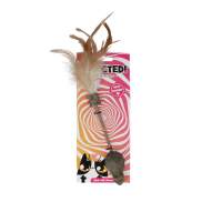 Hračka pro kočky - Addicted! Stick with Mouse & Feathers