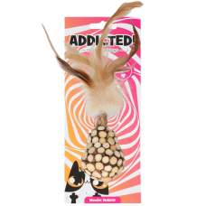 Hračka pro kočky - Addicted! Wooden Wobbler with Feathers