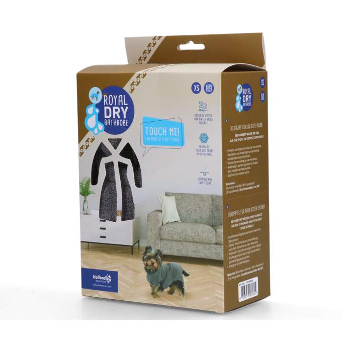 Vodítka, obojky a postroje pro psy - Royal Dry Bathrobe For Dogs XS
