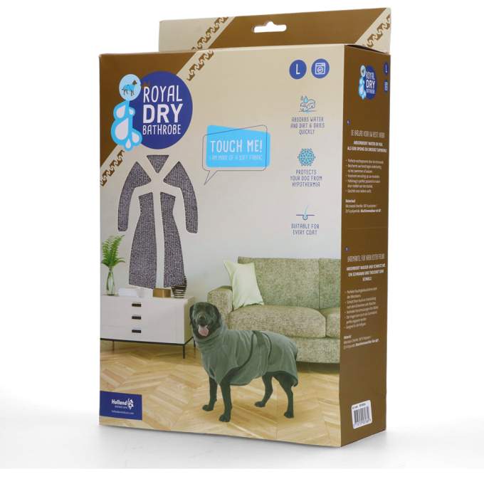 Vodítka, obojky a postroje pro psy - Royal Dry Bathrobe For Dogs L