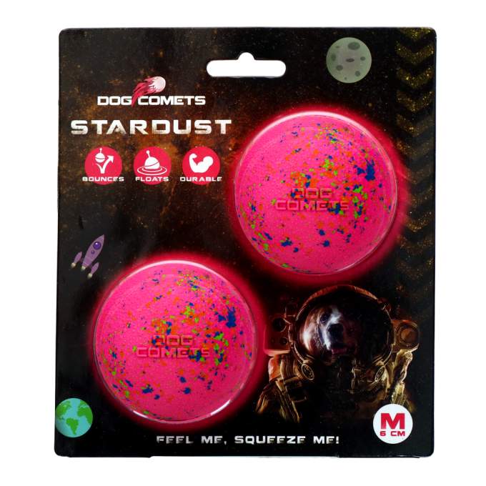 Hračka pro psy - Dog Comets Stardust Pink M (2-Pack)