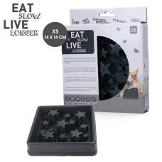 Misky, fontány & láhve pro psy - Eat Slow Live Longer Star Grey XS