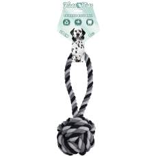 Hračka pro psy - Floss Toss Natural Dental Ropes Floss Toss Dental Rope Exteme Tug and Ball - 60 cm