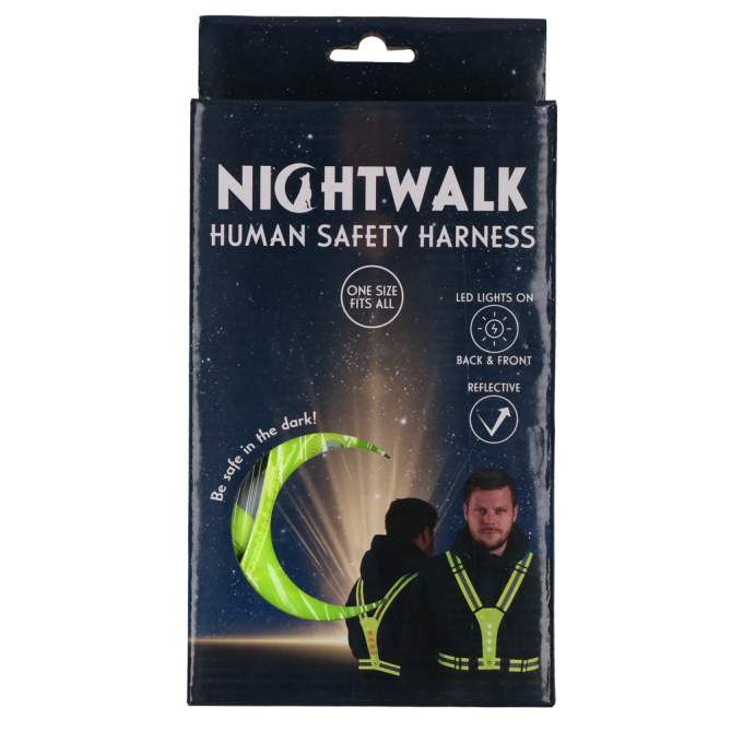 Vodítka, obojky a postroje pro psy - Nightwalk Human Safety Harness Yellow