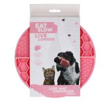 Hračka pro psy - Eat Slow Live Longer Lick Mat Dimensions Circle Pink