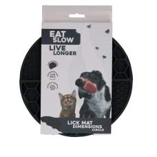 Hračka pro psy - Eat Slow Live Longer Lick Mat Dimensions Circle Grey