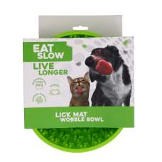 Hračka pro psy - Eat Slow Live Longer Lick Mat Wobble Bowl Green