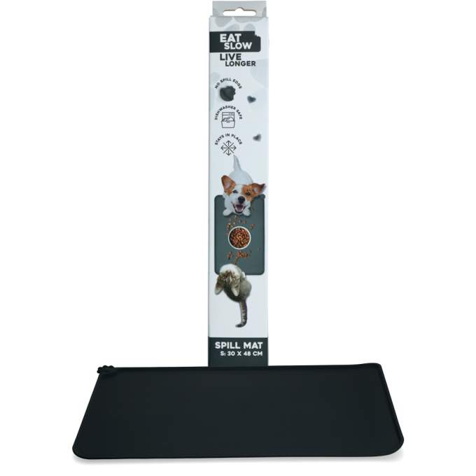 Misky, fontány & láhve pro psy - Eat Slow Live Longer Spill Mat S Grey
