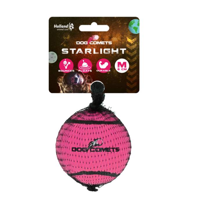 Hračka pro psy - Dog Comets Starlight Tennis Ball M Pink