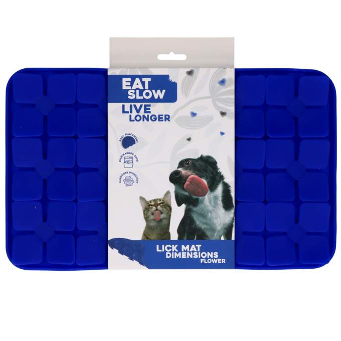 Hračka pro psy - Eat Slow Live Longer Lick Mat Dimensions Flower Blue