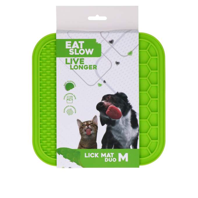 Hračka pro psy - Eat Slow Live Longer Lick Mat Duo M Green