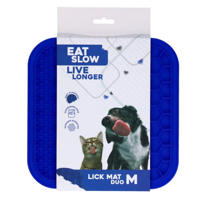 Hračka pro psy - Eat Slow Live Longer Lick Mat Duo M Blue