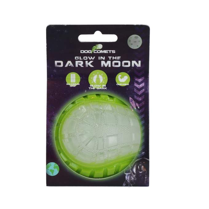 Hračka pro psy - Dog Comets Glow In The Dark Moon Ball M Green