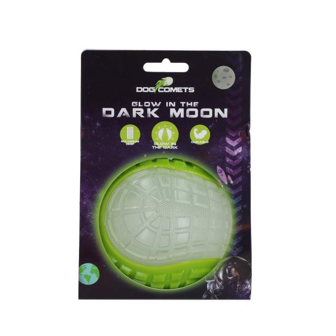 Hračka pro psy - Dog Comets Glow In The Dark Moon Ball L Green