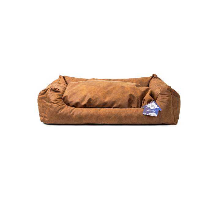 Tašky, přepravky a klece pro psy - Let's Sleep Sweet Dreams Dog Basket w/ Cushion XL Cognac