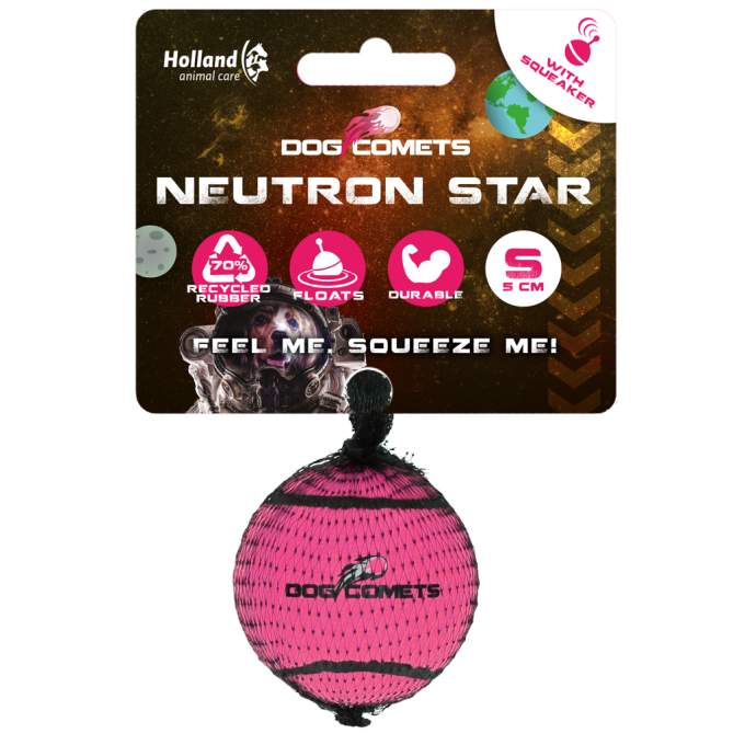Hračka pro psy - Dog Comets Neutron Star Tennis Ball With Squeaker S Pink