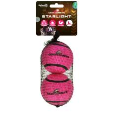 Hračka pro psy - Dog Comets Starlight Tennis Ball L Pink (2-pack)