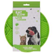 Hračka pro psy - Eat Slow Live Longer Lick Mat Soccer Ball Green
