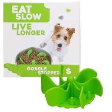 Misky, fontány & láhve pro psy - Eat Slow Live Longer Gobble Stopper Green S