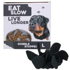 Misky, fontány & láhve pro psy - Eat Slow Live Longer Gobble Stopper Grey L