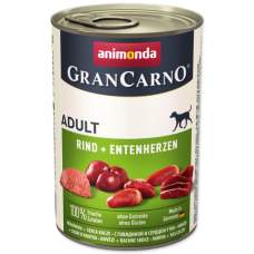 Konzerva Animonda Gran Carno Hovězí + Kachní srdce 400g