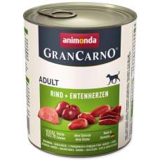Konzerva Animonda Gran Carno Hovězí + Kachní srdce 800g