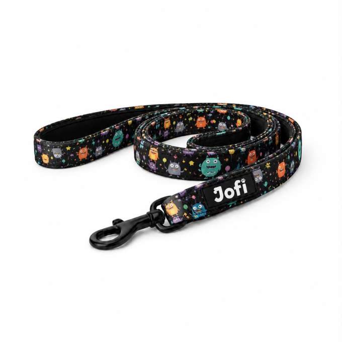 Jofi vodítko pro psy Monster Planet, S, 1,5 × 152 cm