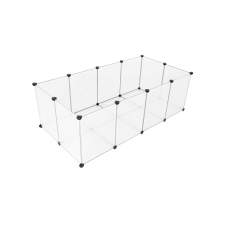PlayZone Crystal – Modulární výběh pro morčata, králíky a malé hlodavce 143 x 73 x 46 cm