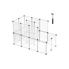 PlayZone Loft – dvoupatrový výběh pro morčata a malé hlodavce 143×73×93 cm