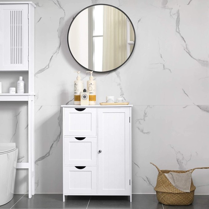 Bílá koupelnová skříňka Laura XI 80 x 61 x 30 cm